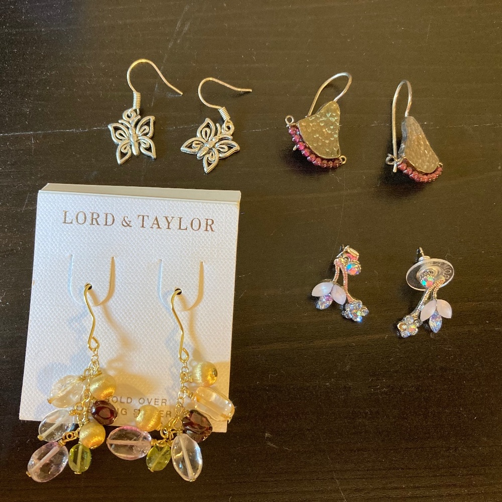 Four pairs of earrings for $15!